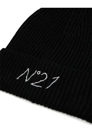 black wool beanie N°21 KIDS | N2108SN04600N900